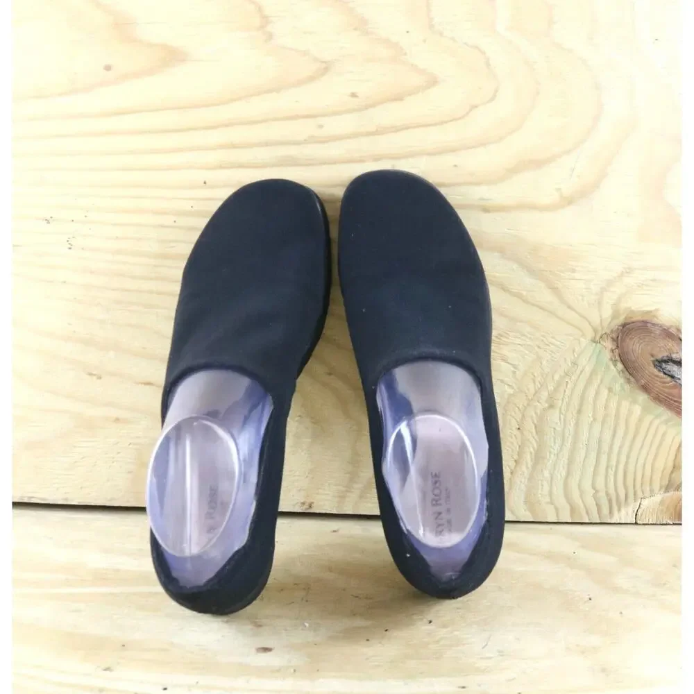 Taryn Rose Shoes Womens 9.5 Black Stretch Slip On Loafers 40 Italy